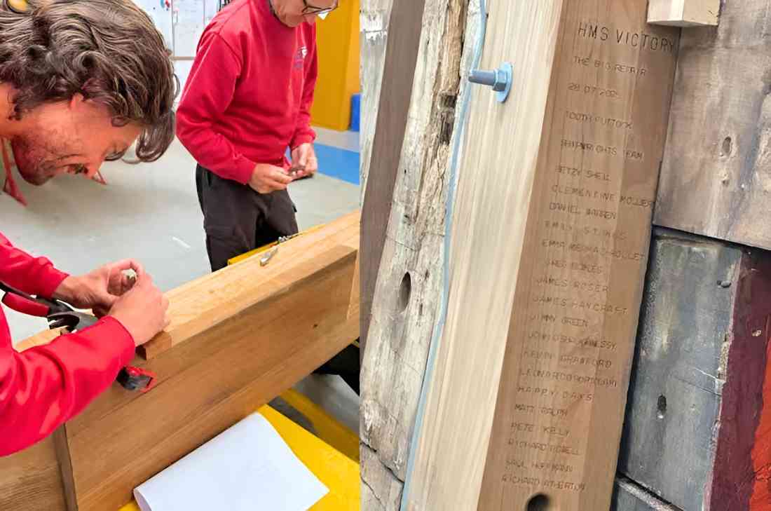 十年修复路！HMS Victory 第 100 根橡木肋骨安装，法国森林成木材关键来源(图2)